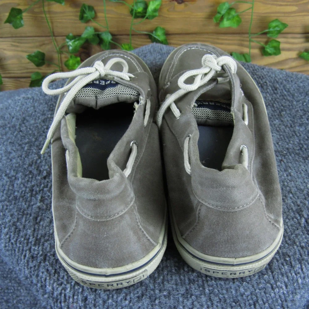 Sperry Top-Sider Men's Gray Canvas Boat Shoes Size‎ 13 Casual Nautical
